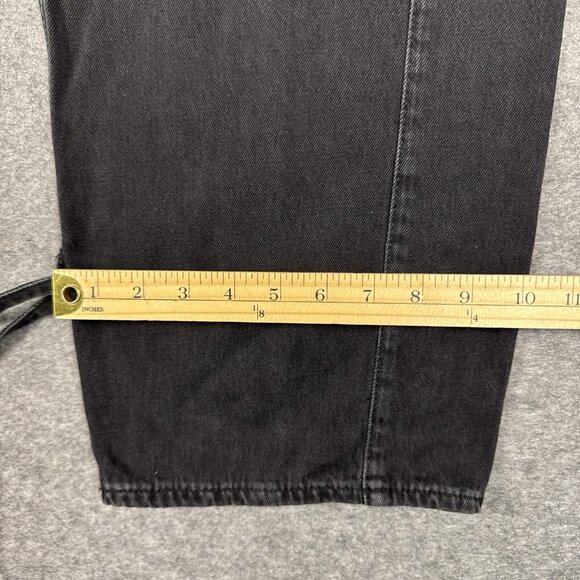 Rag & Bone Jeans Womens 29 Black Denim Baggy Wide Leg Grunge Hip Hop Goth - Picture 10 of 16